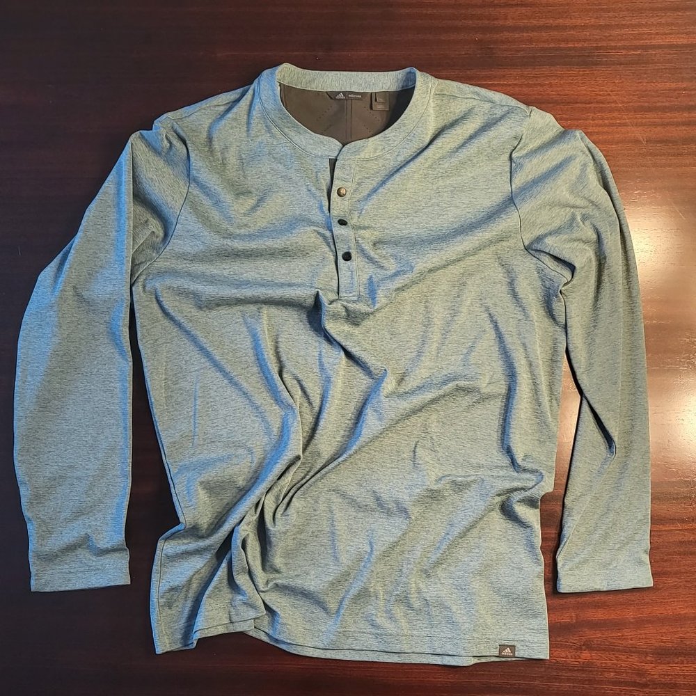 Adidas Adicross Henley long sleeve size XL - Heathered green/grey - NWOT